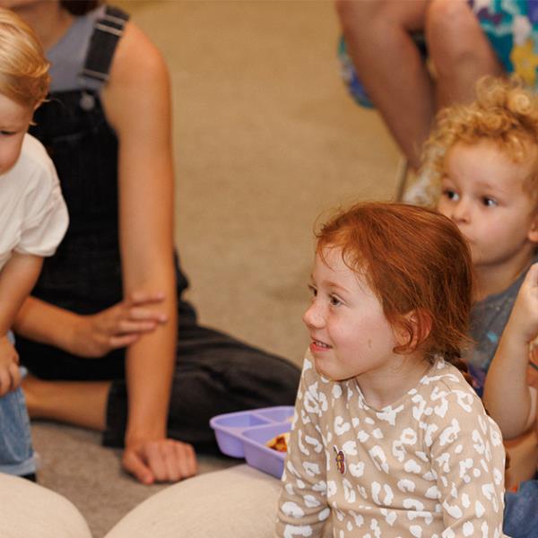 Children enjoying a storytime event at the Library
