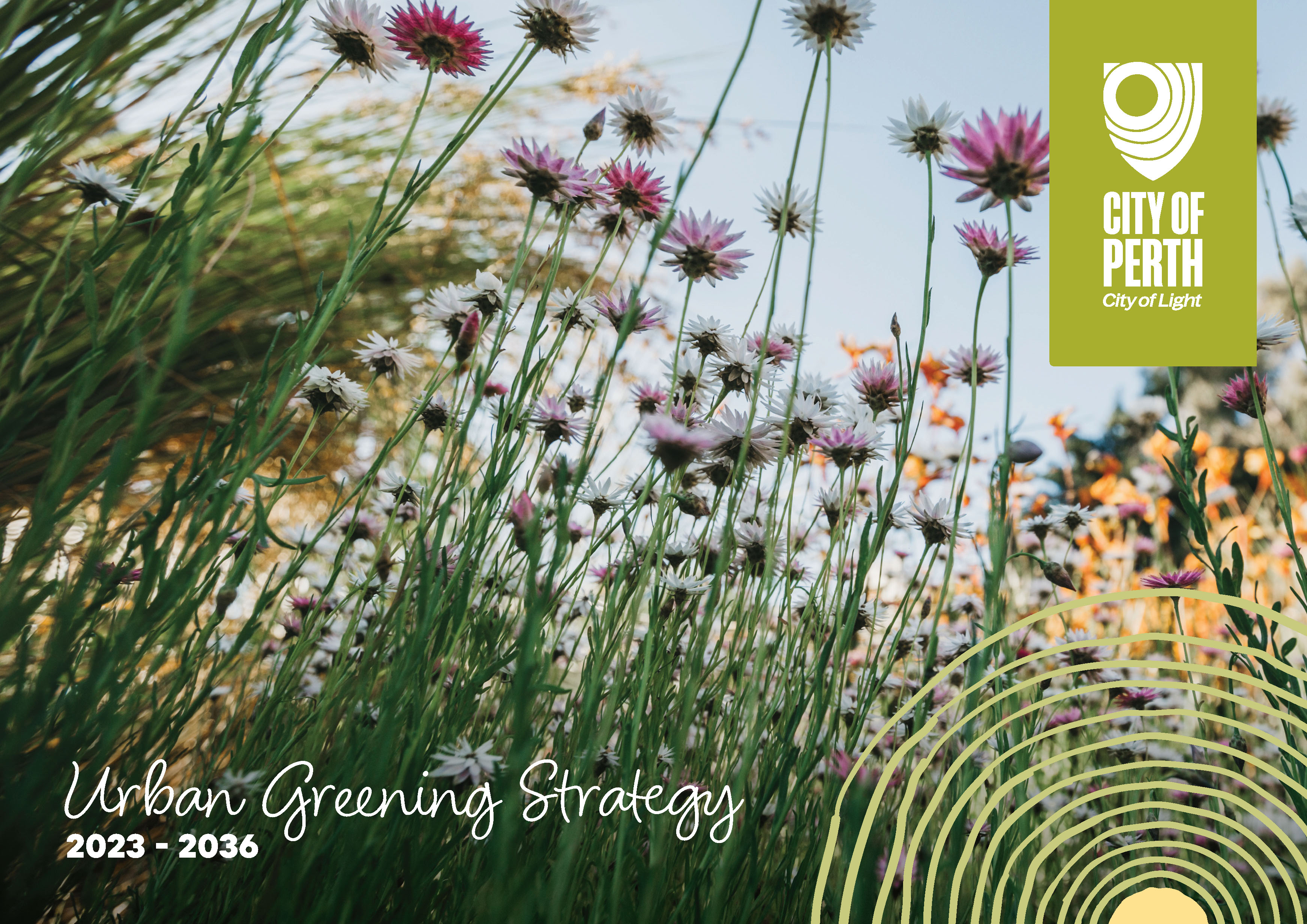 Cover image for Urban Greening Strategy 2023 - 2036 