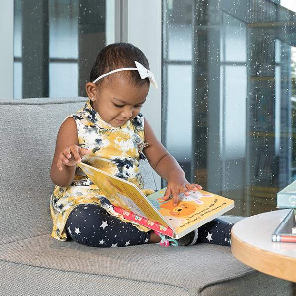 Toddler reading book