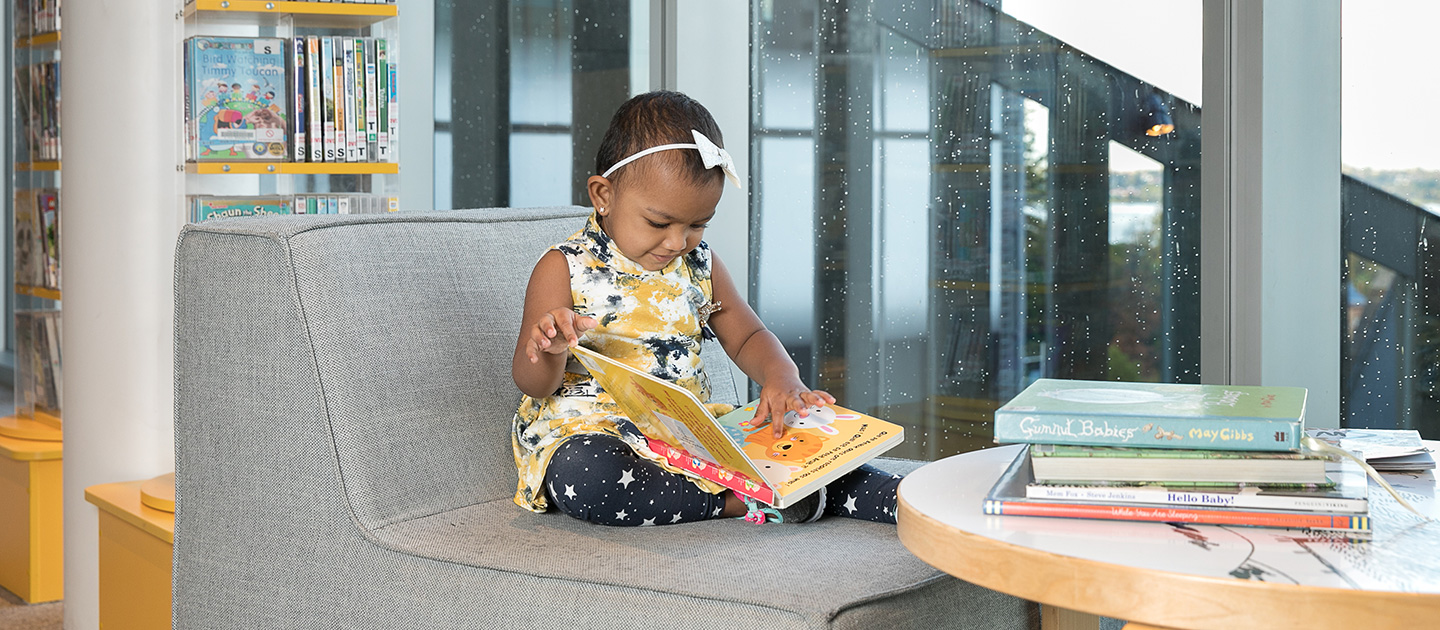 Toddler reading book