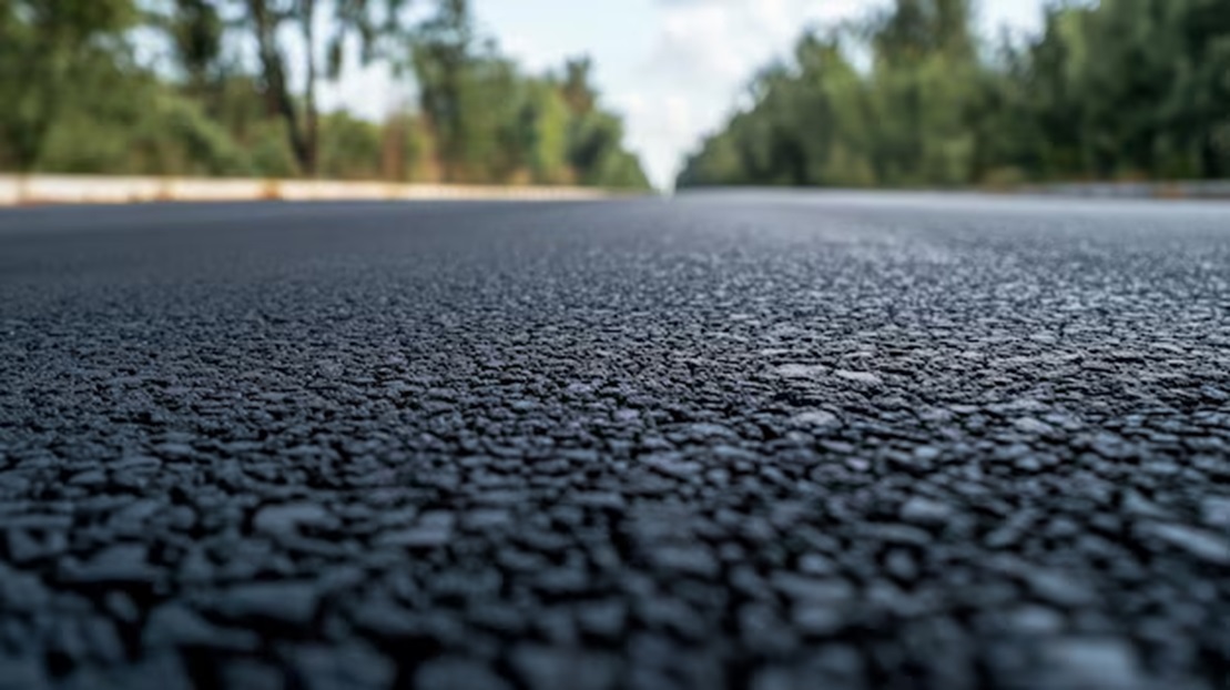 Close-up image of a road surface