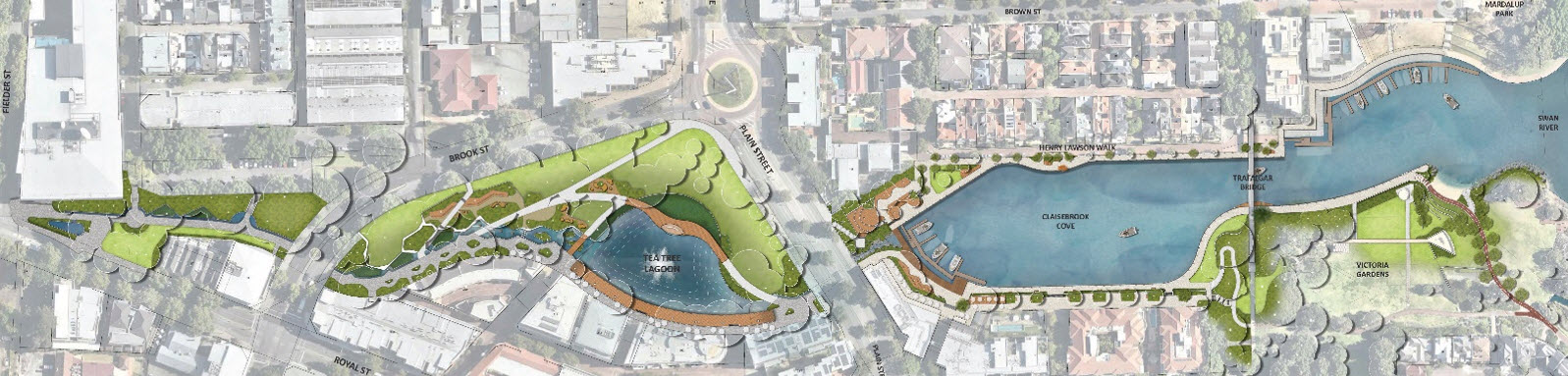 Claisebrook Cove Upgrade Map 1