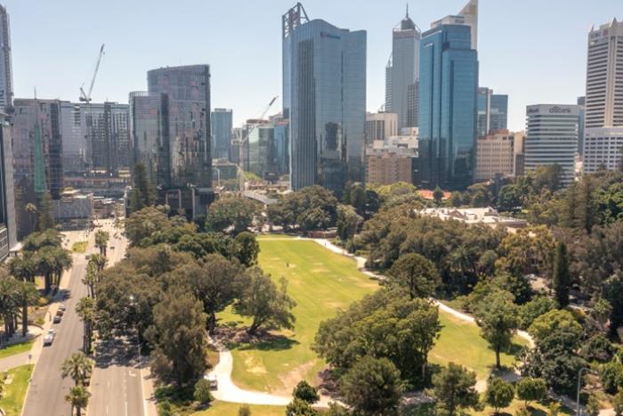 Aerial view of Supreme Court Gardens