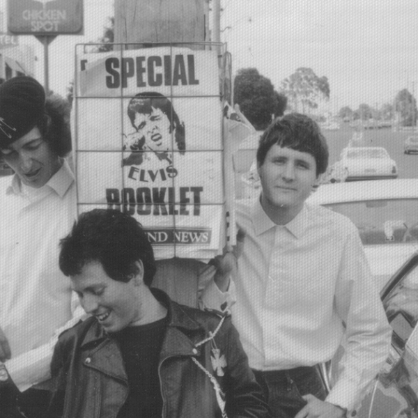 Members of the Cheap Nasties on Beaufort St in Inglewood, 1977. Image courtesy of Neil Fernandes
