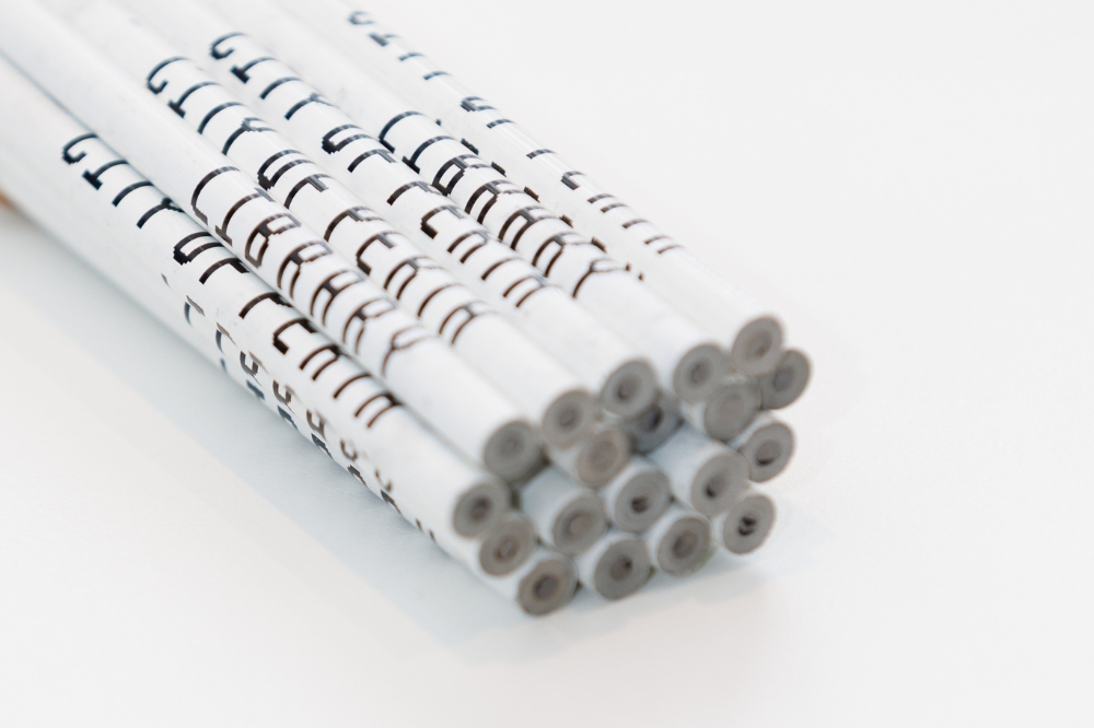 A bundle of white City of Perth Library branded pencils