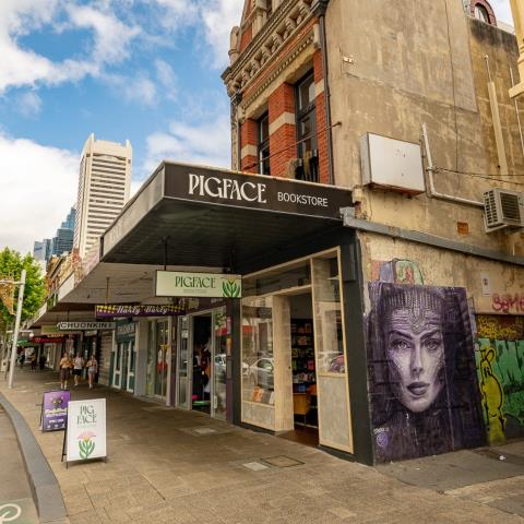 Pigface Bookstore on Barrack Street Perth