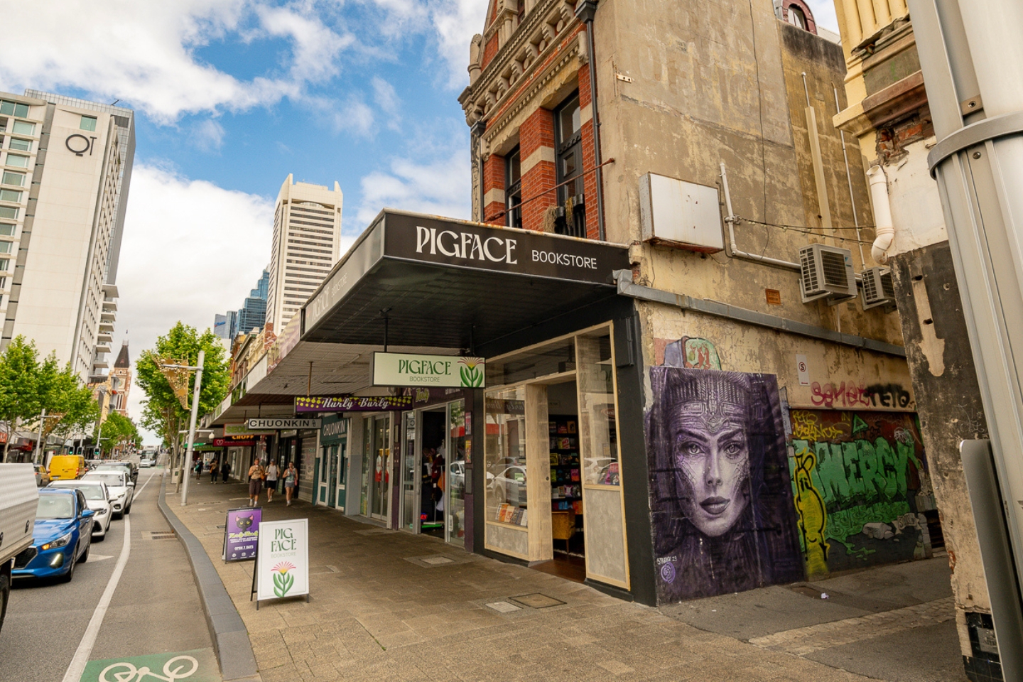 Pigface Bookstore on Barrack Street Perth