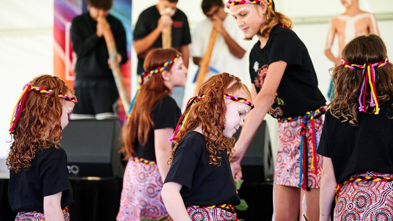 Children enjoying a Lotterywest Boorloo Heritage Festival event