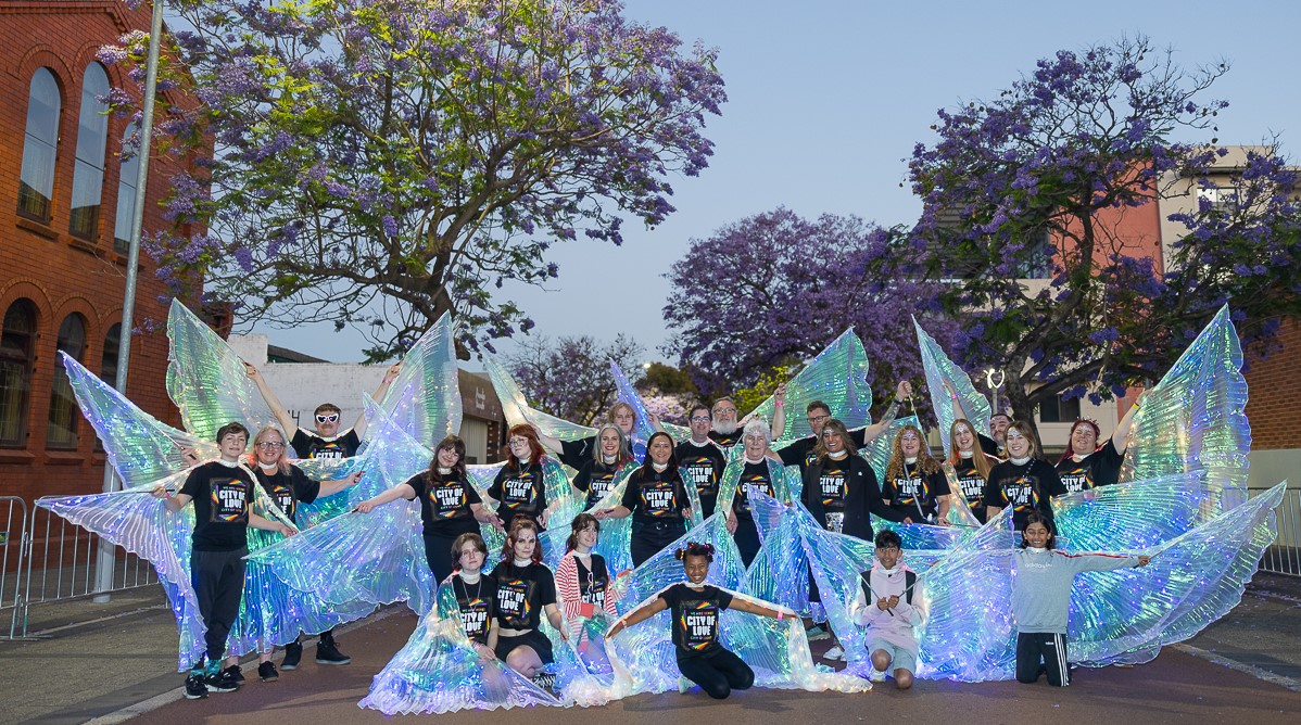 City of Perth staff and friends participating in the 2025 Pride Parade