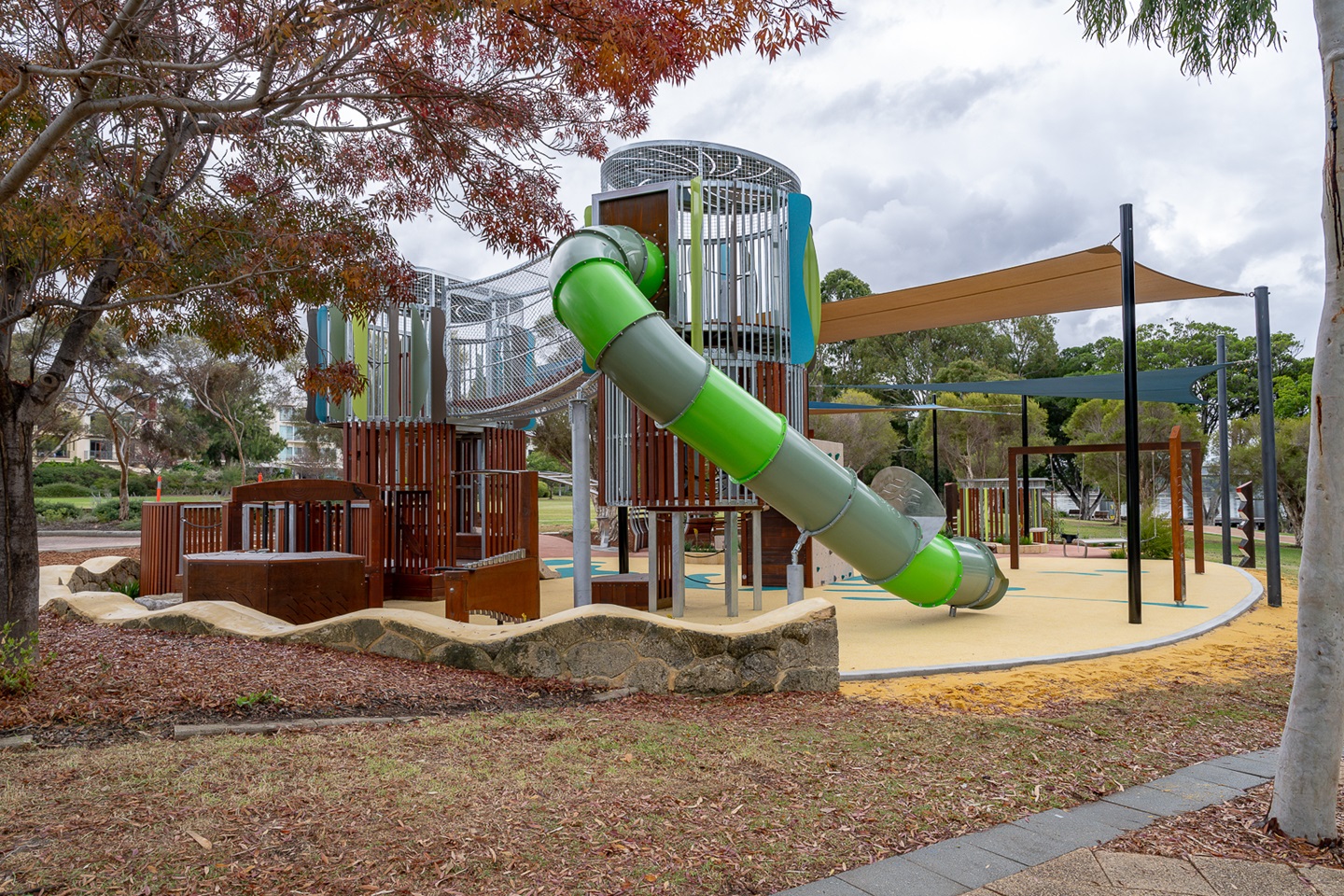 Slide and playground area at Mardalup Park