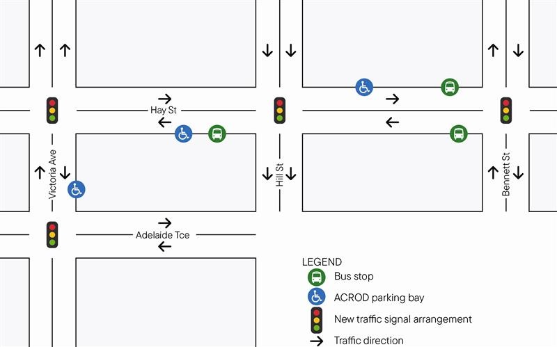 Hay Street Two-Way map August 2025