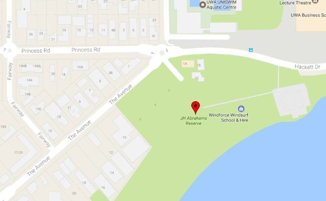 Map of JH Abrahams Reserve Crawley map