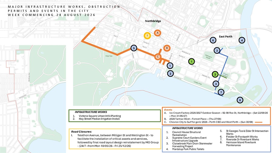 Program of Works - week commencing 24 Aug 26
