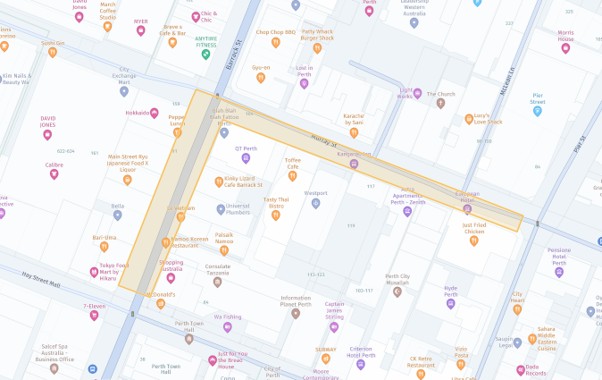 Road Closure - Barrack Street and Murray Street Perth - 13 September to 22 October 2026