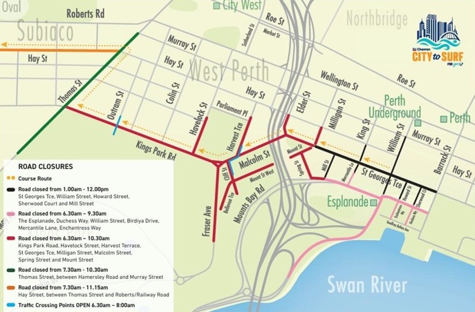 Road Closure - EVENT - Chevron City to Surf for genU - 30 August 2026