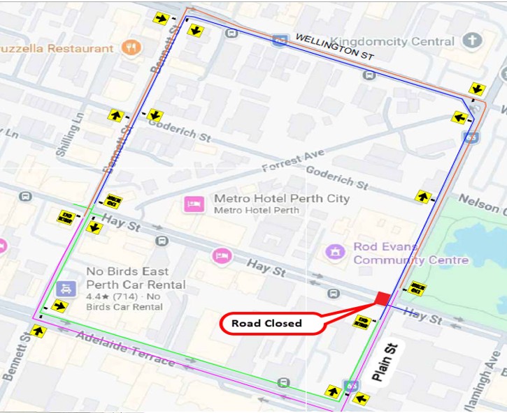 Road Closure - Hay Street East Perth - 24 to 29 September 2026