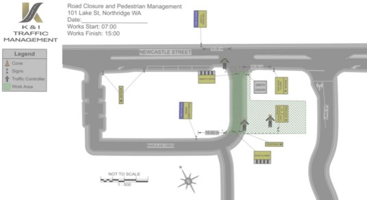 Road Closure - Kakulas Crescent Northbridge - 16 to 19 September 2026
