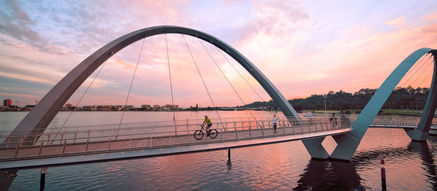 Elizabeth Quay at dusk