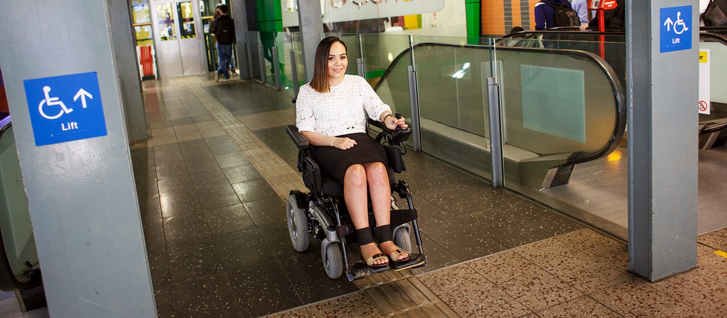 Lift access to Perth underground train station