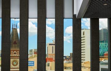 View outside the CoP library