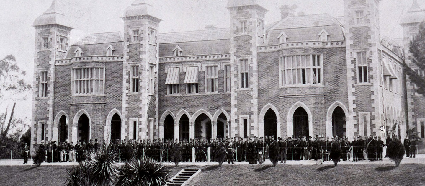 Pensioner Guards outside Government House