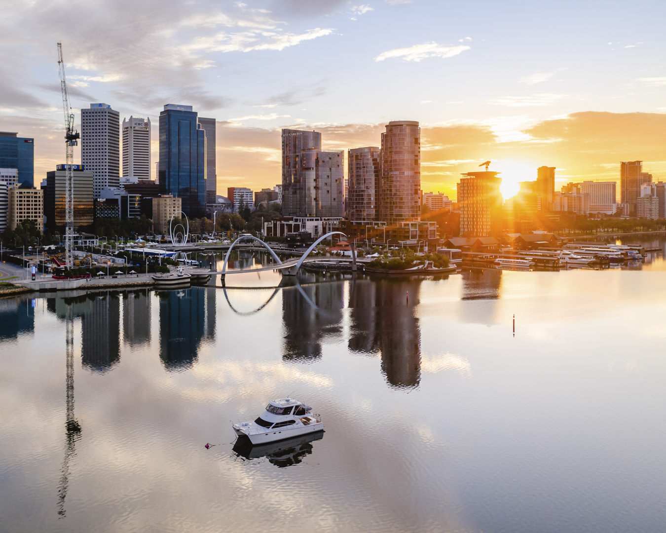 City of Perth Swan River Skyline